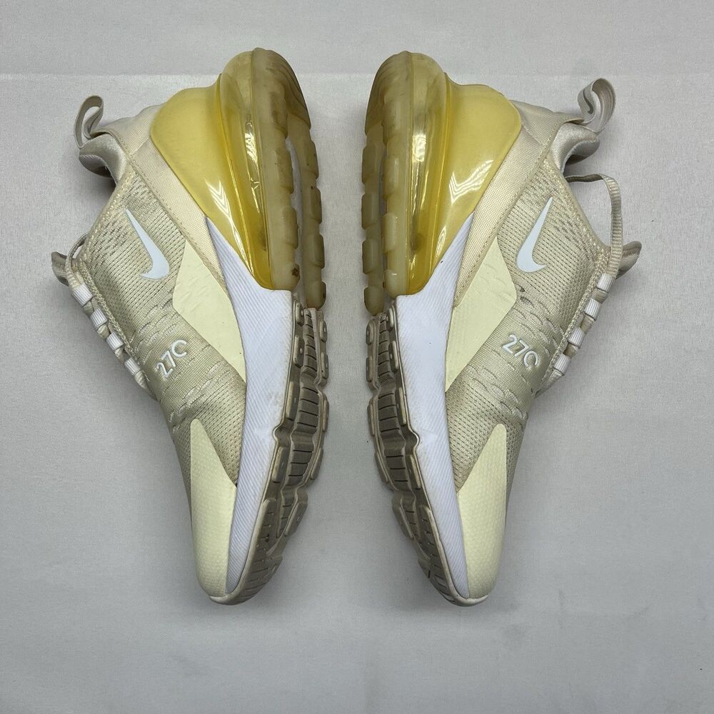 Nike Air Max 270 White Gold Shoes Sneakers Womens Size 9.5 - Picture 5 of 10